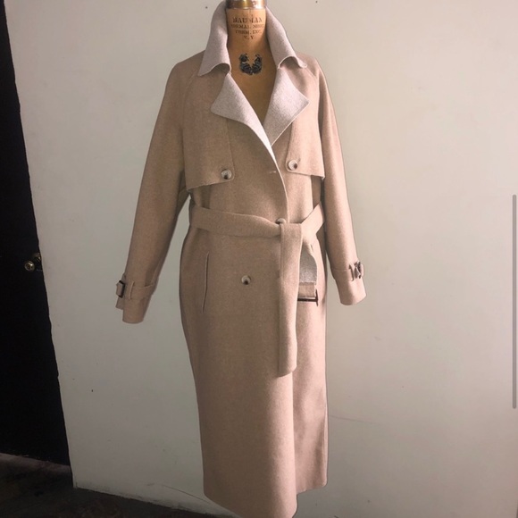 Jackets & Blazers - [Gstudio] CODI Camel Wool Belted Trench Coat